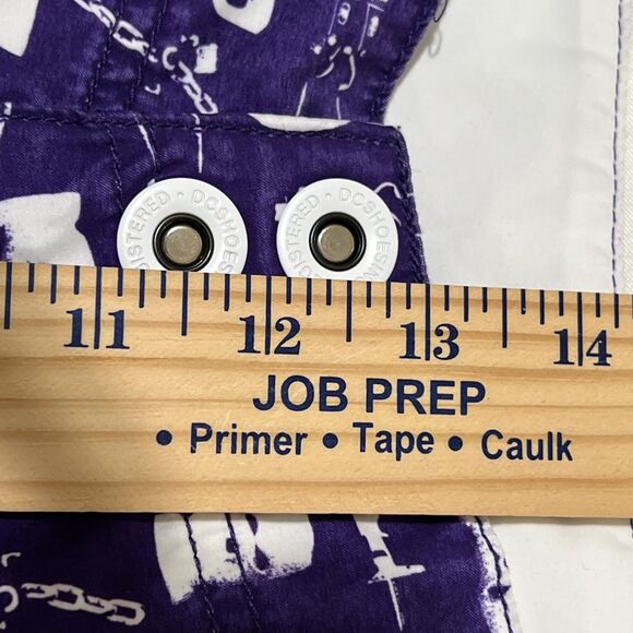 DC Shoes Skate Surf Purple White Snap Button Swim Trunks Board Shorts 32 Act. 30 - Picture 7 of 13